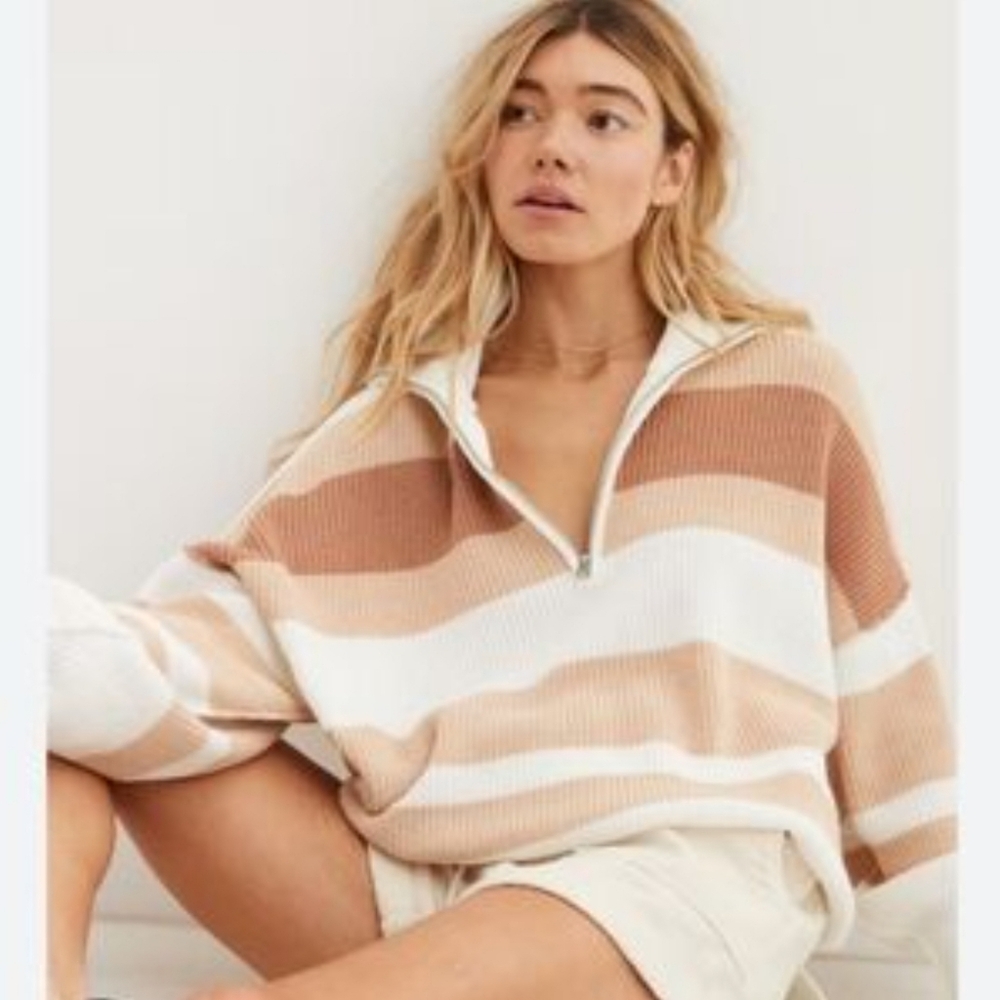 Aerie Beyond Quarter Zip Sweater